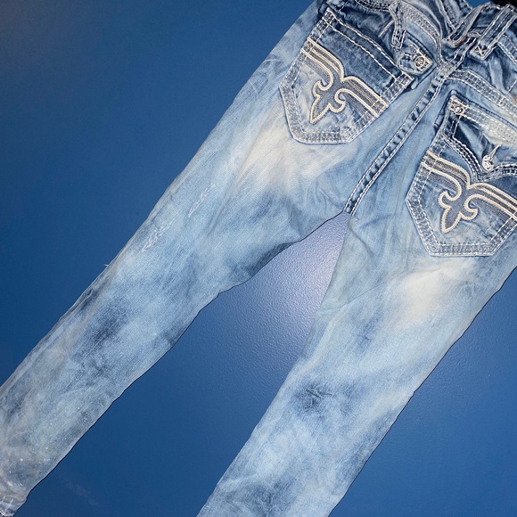 Rock Revival Mens Distressed Jeans Size 34/34